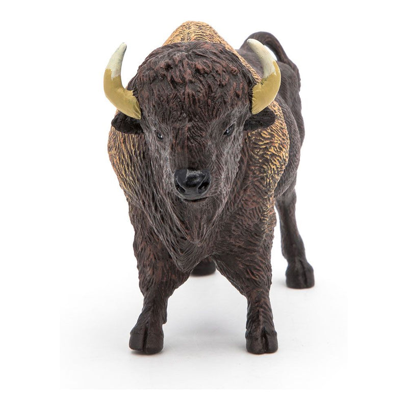 PAPO Wild Animal Kingdom American Buffalo Toy Figure, Three Years or Above, Black/Brown