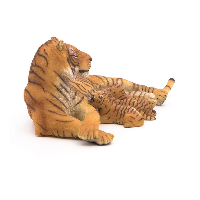 PAPO Wild Animal Kingdom Lying Tigress Nursing Toy Figure, Three Years or Above, Multi-colour