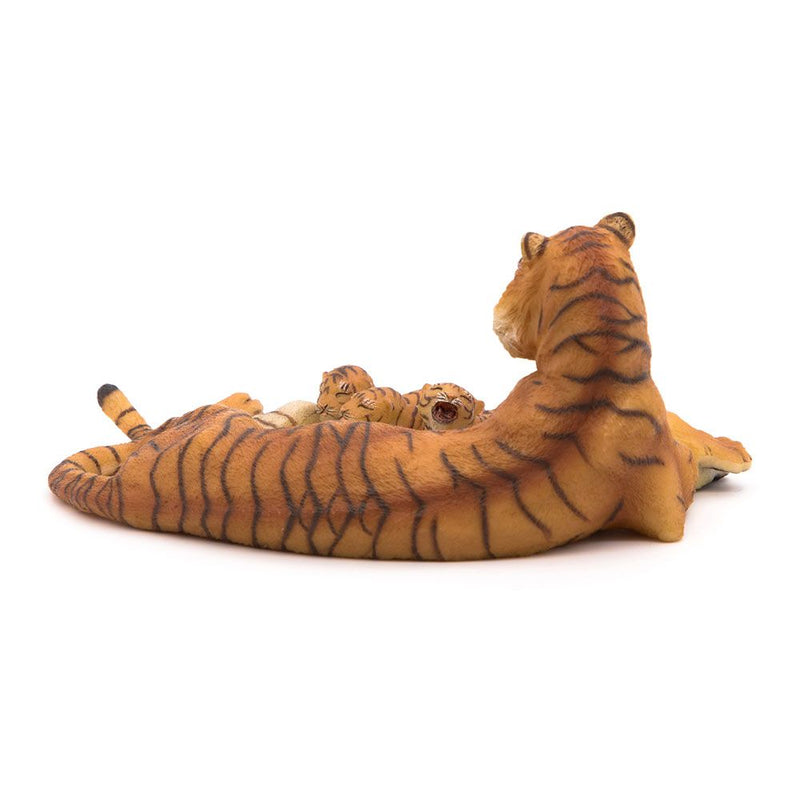 PAPO Wild Animal Kingdom Lying Tigress Nursing Toy Figure, Three Years or Above, Multi-colour