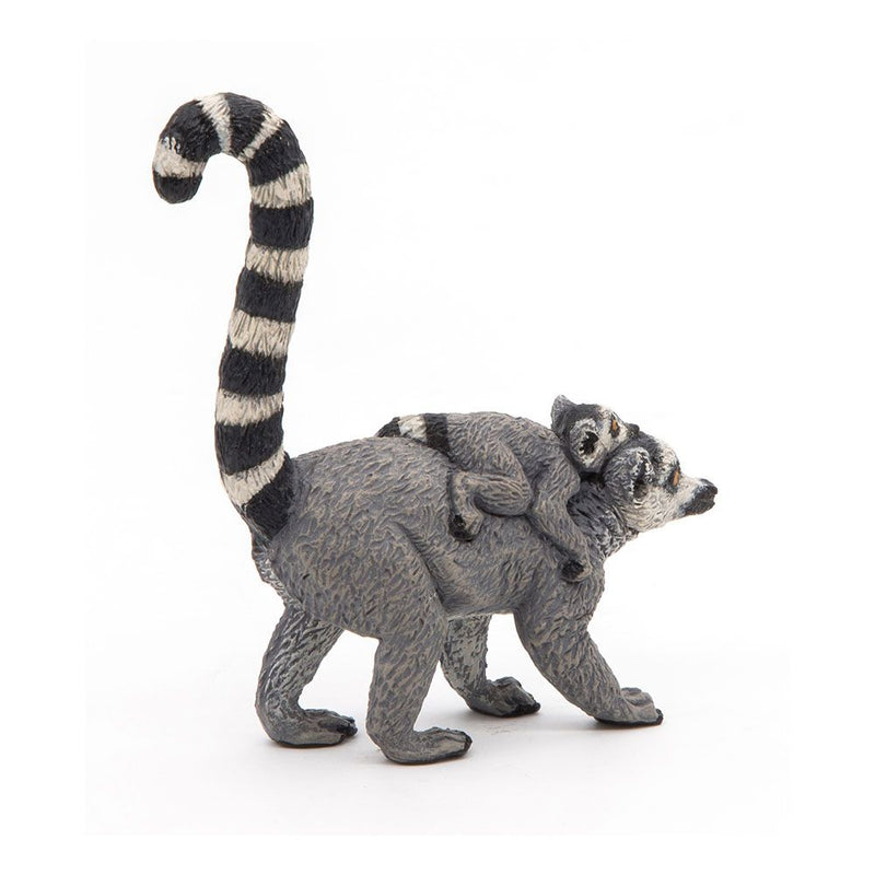 PAPO Wild Animal Kingdom Lemur and Baby Toy Figure, Three Years or Above, Multi-colour