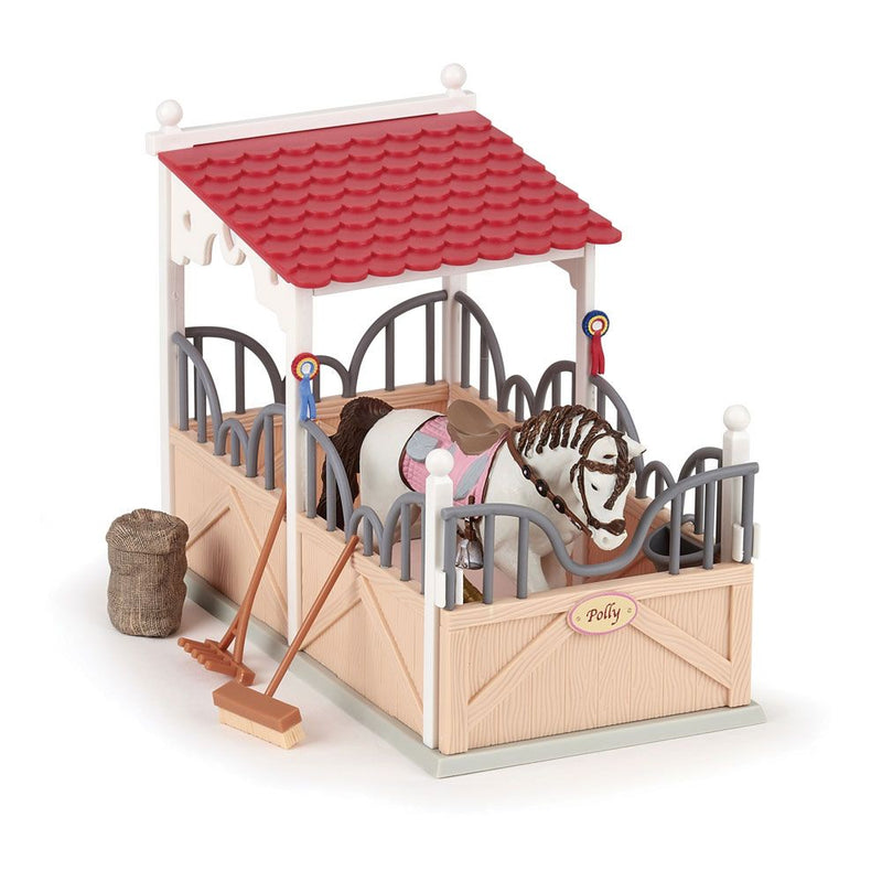 PAPO Horse and Ponies Box and Accessories Toy Playset, Three Years or Above, Multi-colour