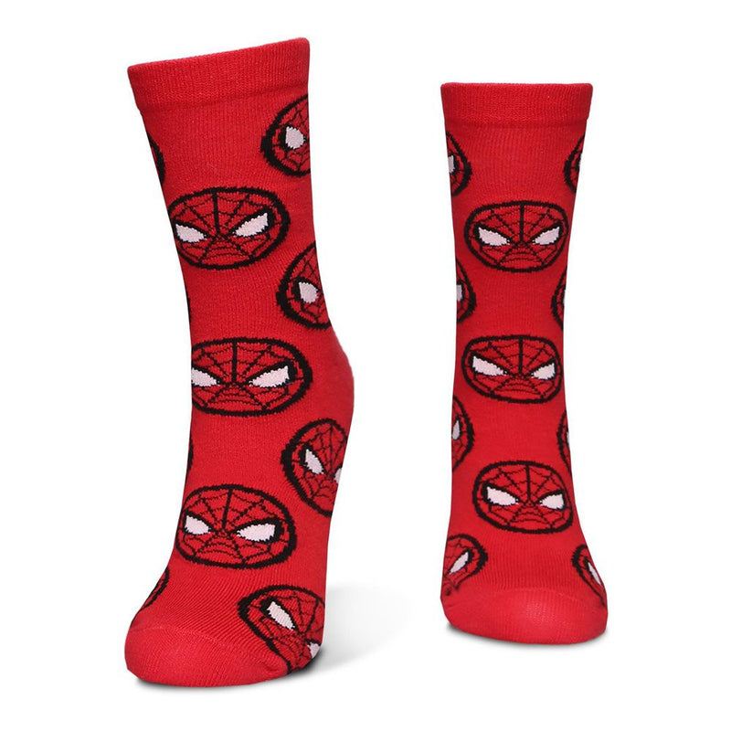 MARVEL COMICS Spider-man Iconic Character & Logo Crew Socks