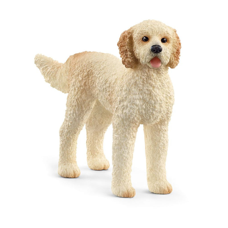 SCHLEICH Farm World Goldendoodle Toy Figure, 3 to 8 Years, Tan