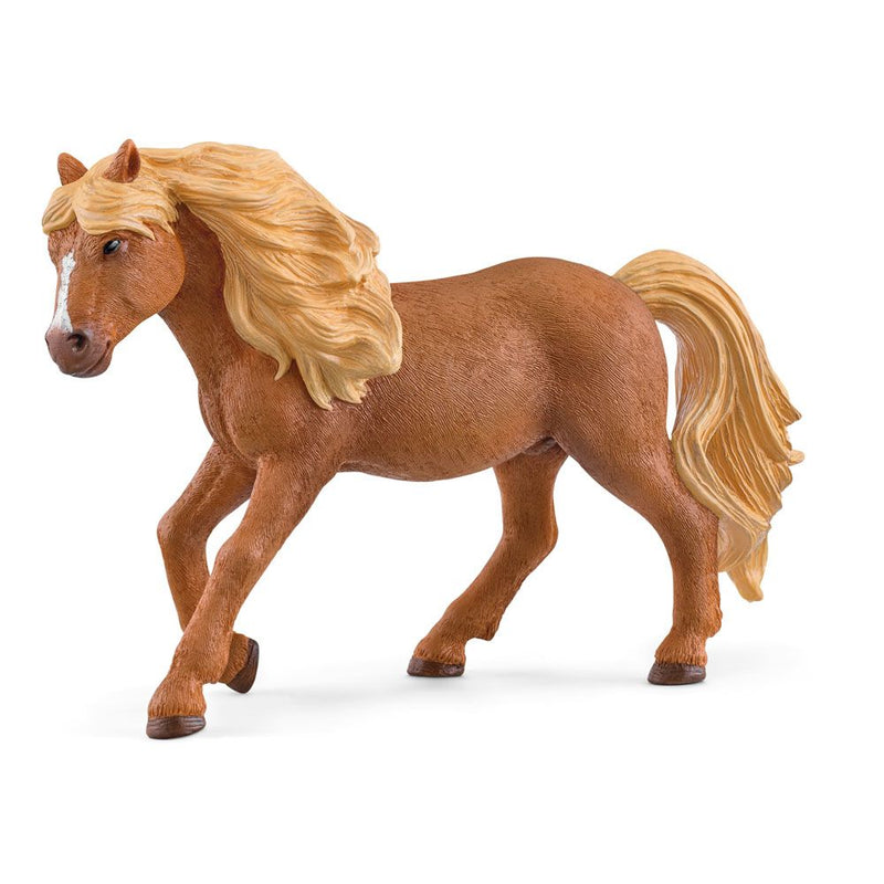 SCHLEICH Horse Club Iceland Pony Stallion Toy Figure, 5 to 12 Years, Brown