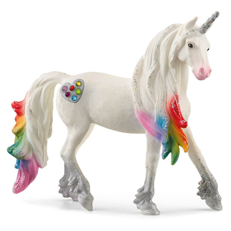 SCHLEICH Bayala Rainbow Love Unicorn Stallion Toy Figure, 5 to 12 Years, Multi-colour