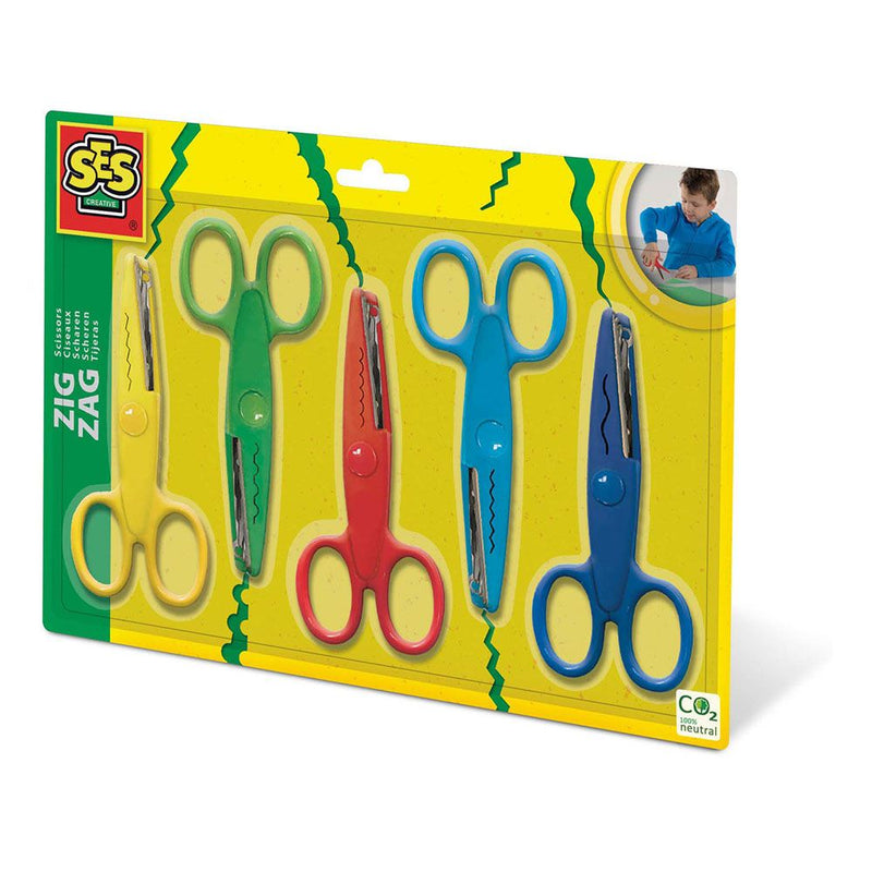 SES CREATIVE Zigzag Craft Scissors, 3 to 12 Years