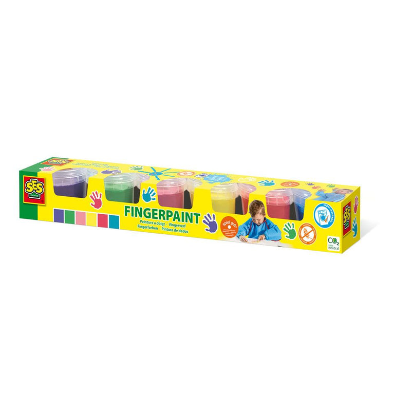 SES CREATIVE Children's Fingerpaint Set, 6 Colours, 2 Years and Above