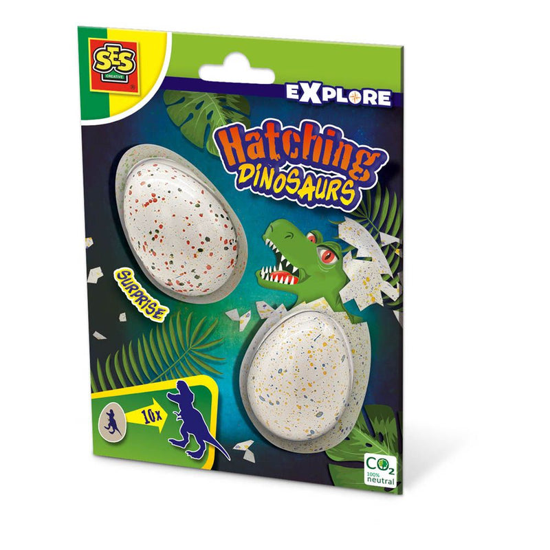 SES CREATIVE Explore Children's Hatching Dinosaurs 2 Surprise Eggs, 5 Years and Above