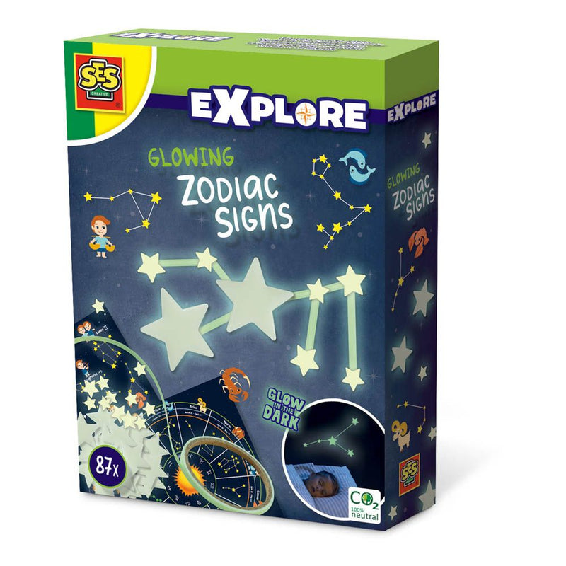 SES CREATIVE Explore Children's Glowing Zodiac Signs, 5 Years and Above