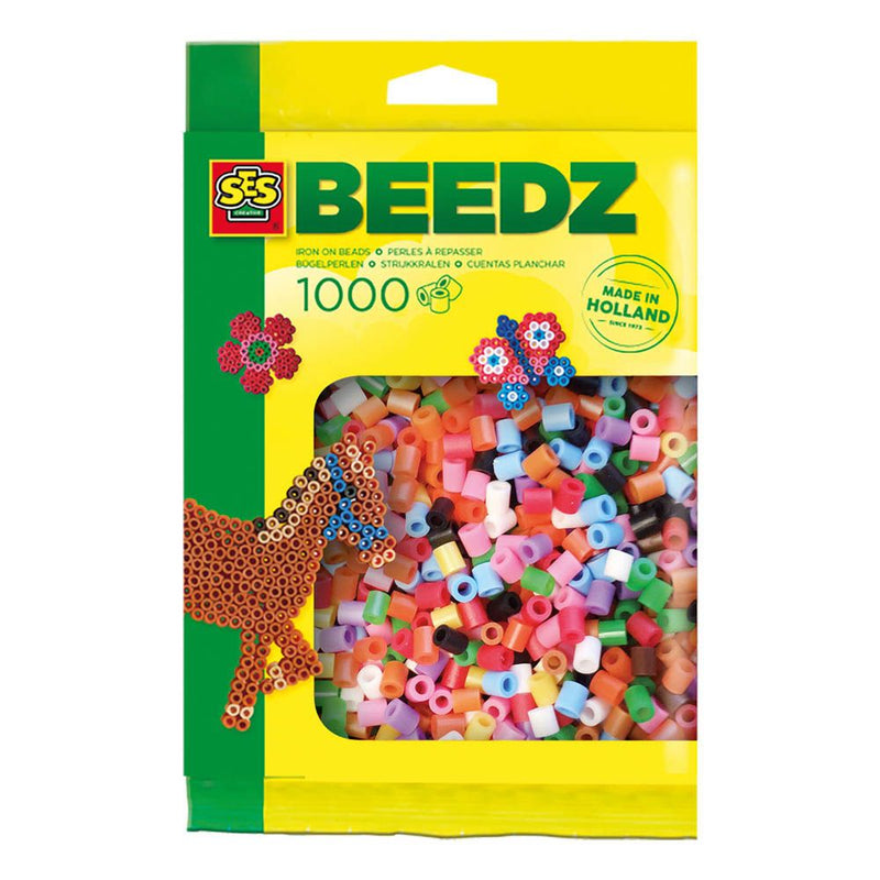 SES CREATIVE Beedz Iron-on Beads 1000 Mix Basic, 5 Years and Above