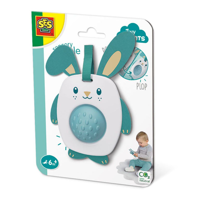 SES CREATIVE Tiny Talents Bunny Clutching Sensory Dimple Toy, 6 Month and Above