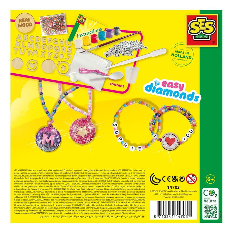 SES CREATIVE Easy Diamonds Letter Jewellery, 6 Years and Above