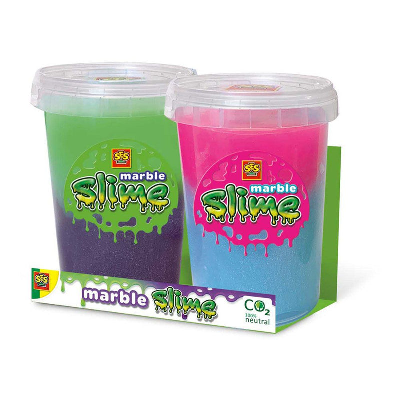 SES CREATIVE Marble Slime Duo Pack, 2x 200g Pots, 3 Years and Above