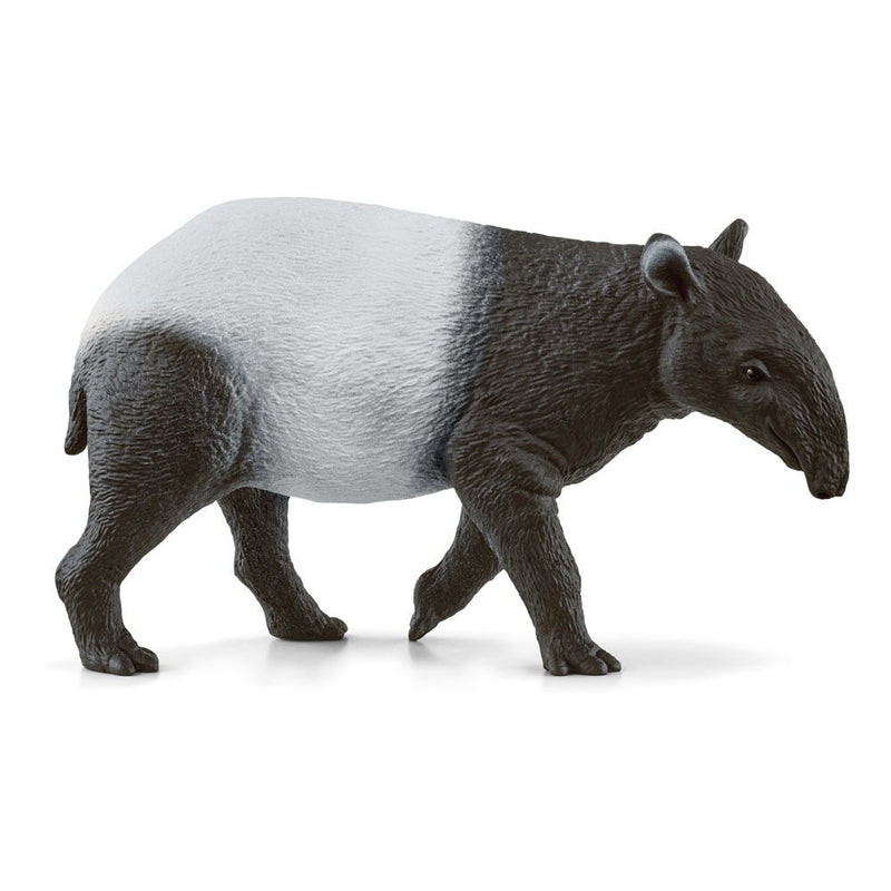 SCHLEICH Wild Life Tapir Toy Figure, 3 to 8 Years, Brown/White