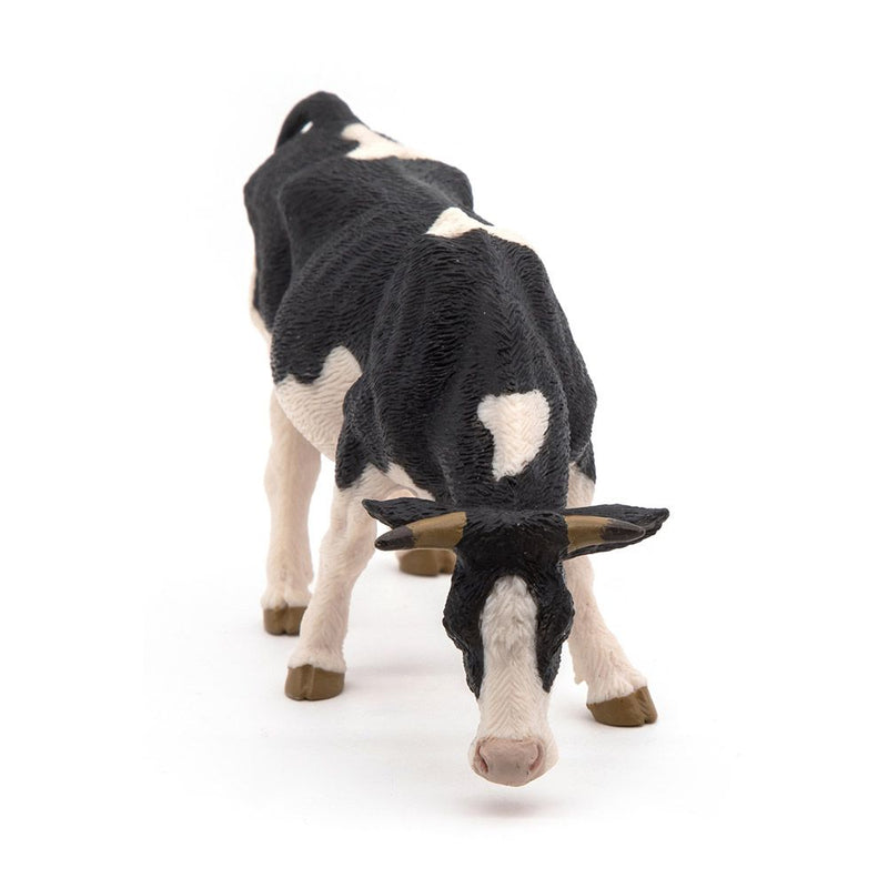 PAPO Farmyard Friends Black & White Grazing Cow Toy Figure, Three Years or Above, Black/White