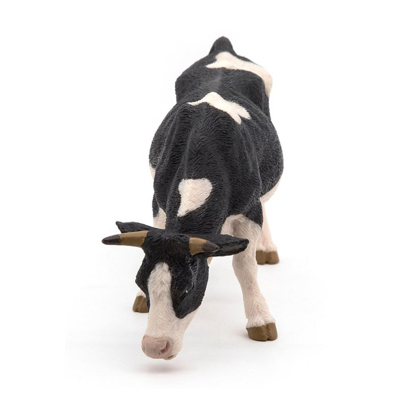 PAPO Farmyard Friends Black & White Grazing Cow Toy Figure, Three Years or Above, Black/White