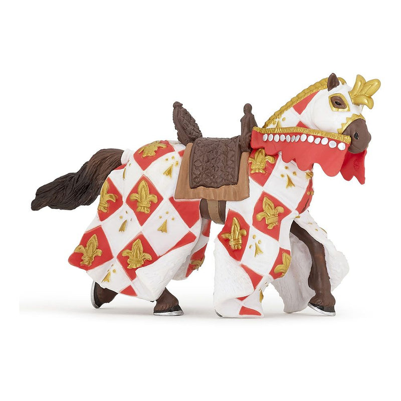 PAPO Fantasy World White Horse Fleur De Lys Toy Figure, 3 Years or Above, Multi-colour