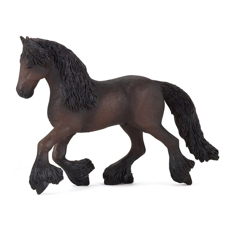 PAPO Horses and Ponies Frisian Horse Toy Figure, 3 Years or Above, Brown