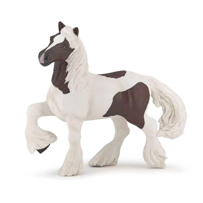 PAPO Horses and Ponies Skewbald Irish Cob Toy Figure, 3 Years or Above, Brown/White