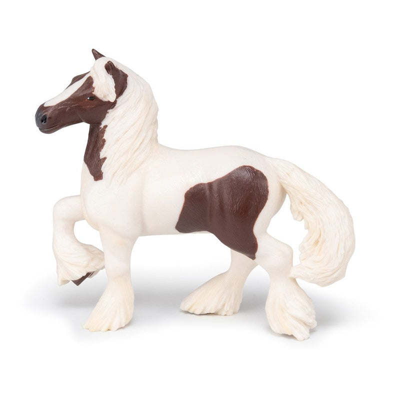 PAPO Horses and Ponies Skewbald Irish Cob Toy Figure, 3 Years or Above, Brown/White