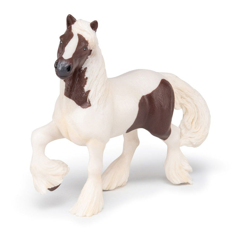 PAPO Horses and Ponies Skewbald Irish Cob Toy Figure, 3 Years or Above, Brown/White