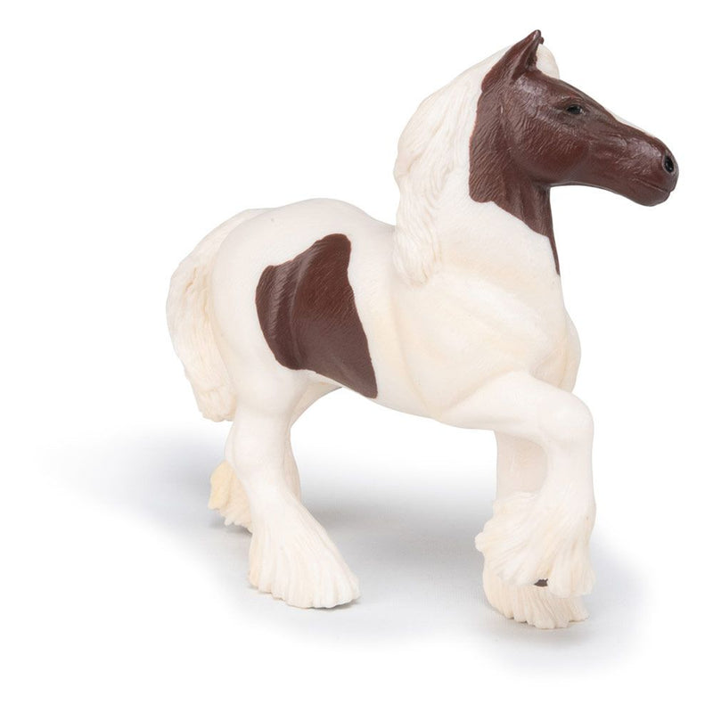 PAPO Horses and Ponies Skewbald Irish Cob Toy Figure, 3 Years or Above, Brown/White