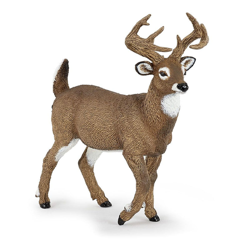 PAPO Wild Animal Kingdom White-Tailed Deer Toy Figure, 3 Years or Above, Brown