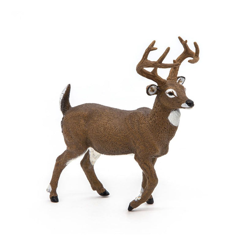 PAPO Wild Animal Kingdom White-Tailed Deer Toy Figure, 3 Years or Above, Brown