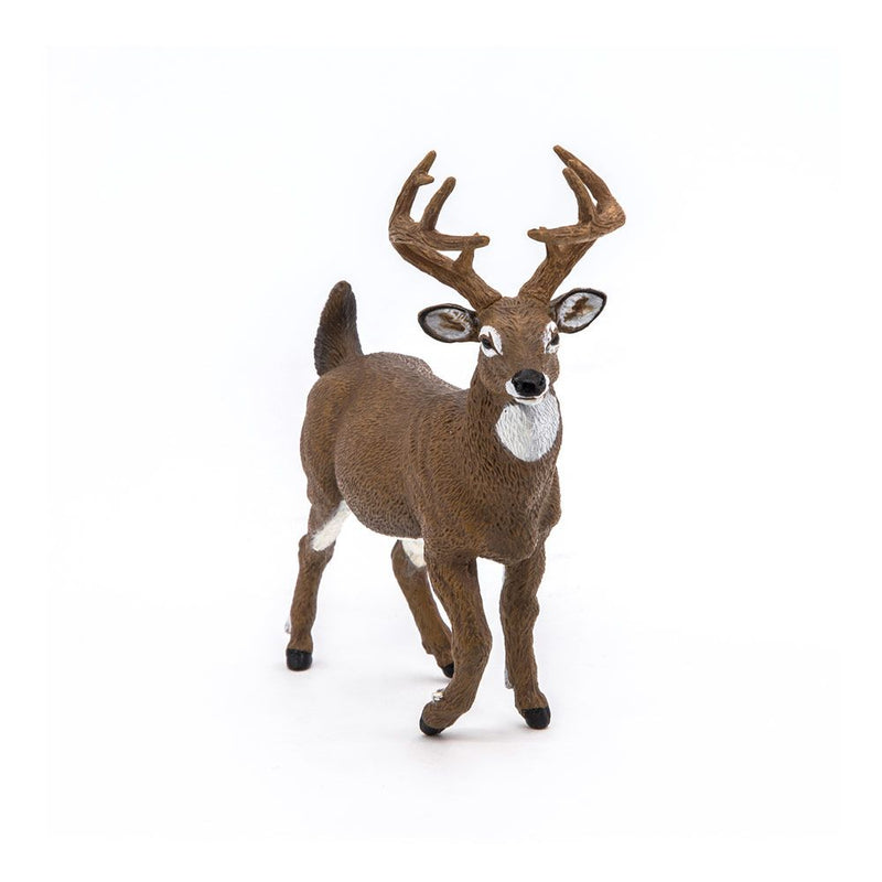 PAPO Wild Animal Kingdom White-Tailed Deer Toy Figure, 3 Years or Above, Brown