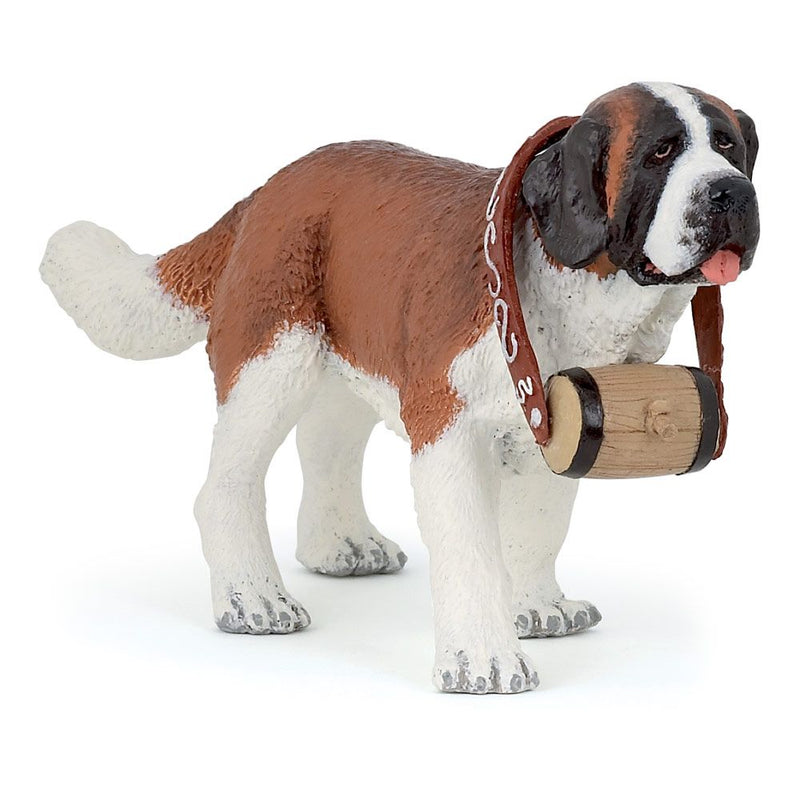 PAPO Dog and Cat Companions Saint Bernard Toy Figure, 3 Years or Above, Brown/White