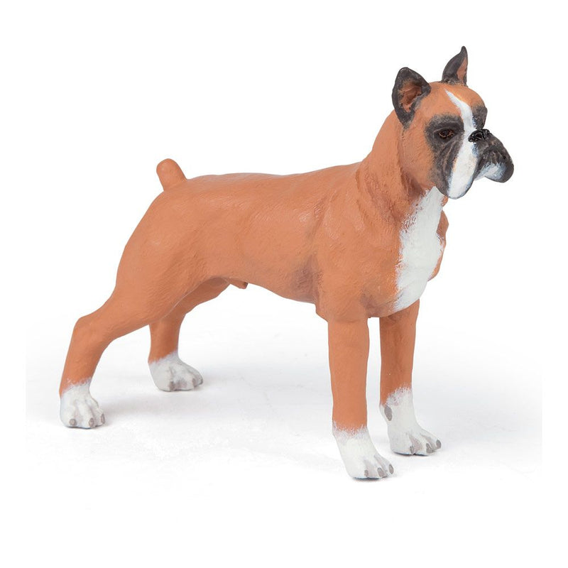 PAPO Dog and Cat Companions Boxer Toy Figure, 3 Years or Above, Brown/White