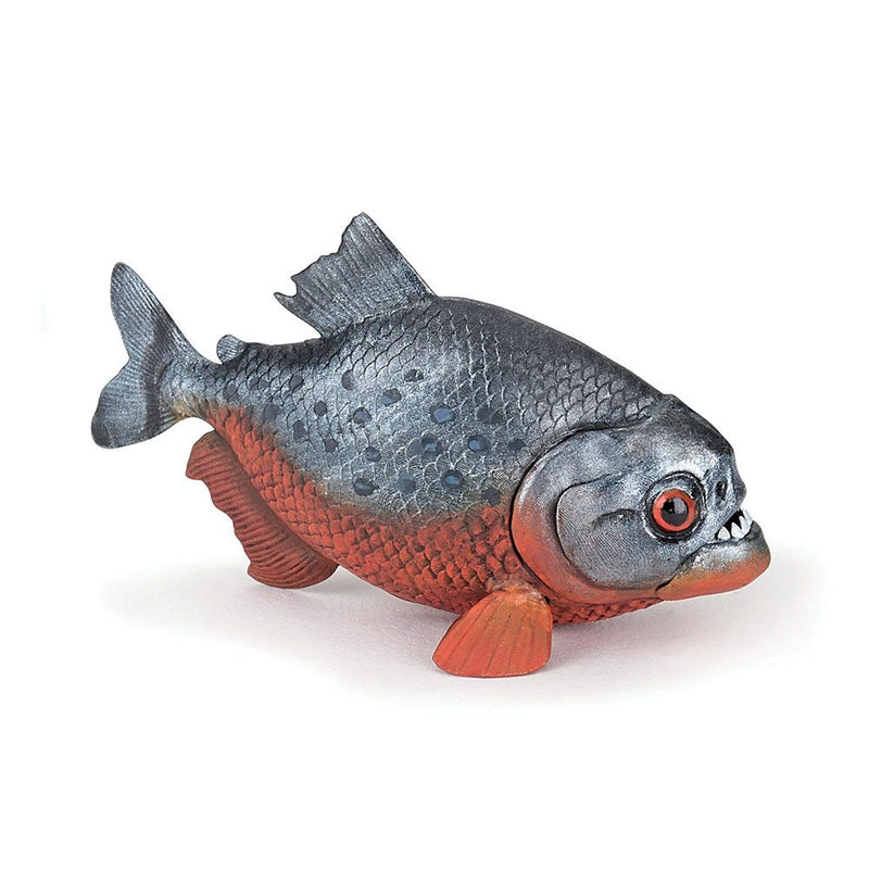 PAPO Wild Animal Kingdom Piranha Toy Figure, 3 Years or Above, Grey/Red