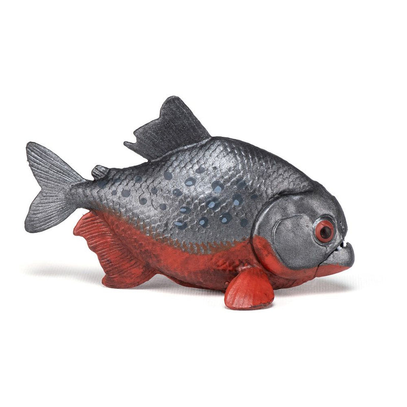 PAPO Wild Animal Kingdom Piranha Toy Figure, 3 Years or Above, Grey/Red