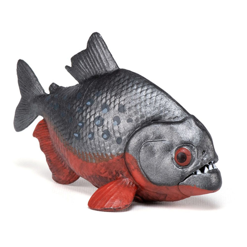 PAPO Wild Animal Kingdom Piranha Toy Figure, 3 Years or Above, Grey/Red