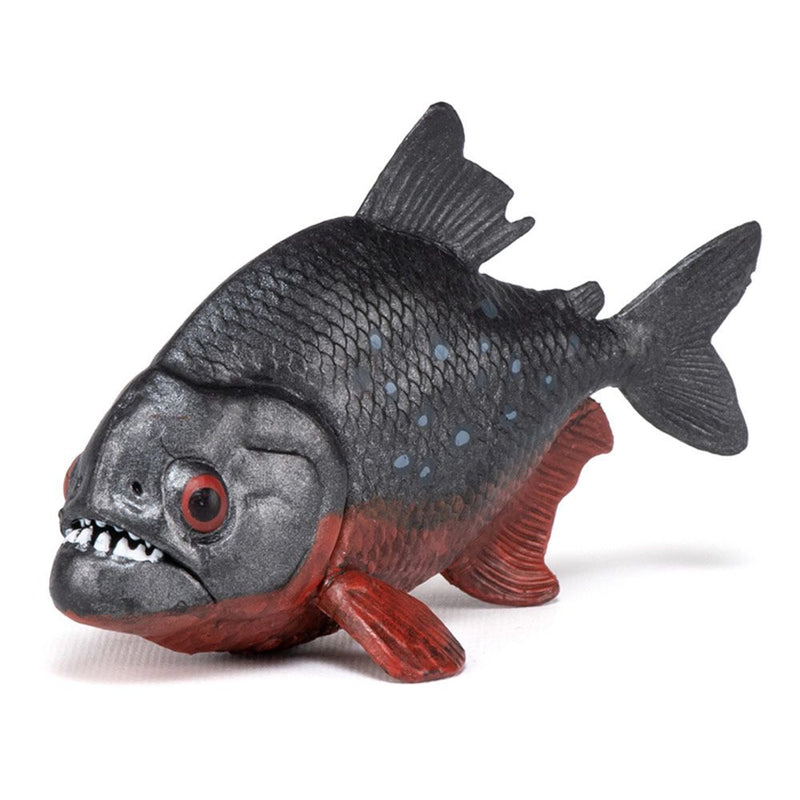 PAPO Wild Animal Kingdom Piranha Toy Figure, 3 Years or Above, Grey/Red