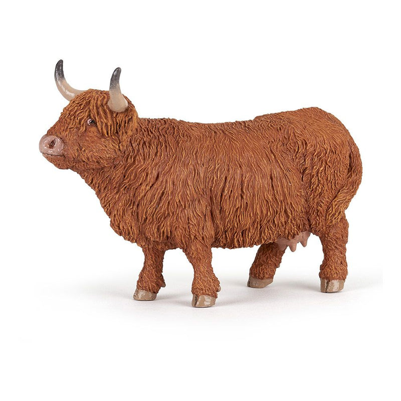 PAPO Farmyard Friends Highland Cattle Toy Figure, 3 Years or Above, Brown
