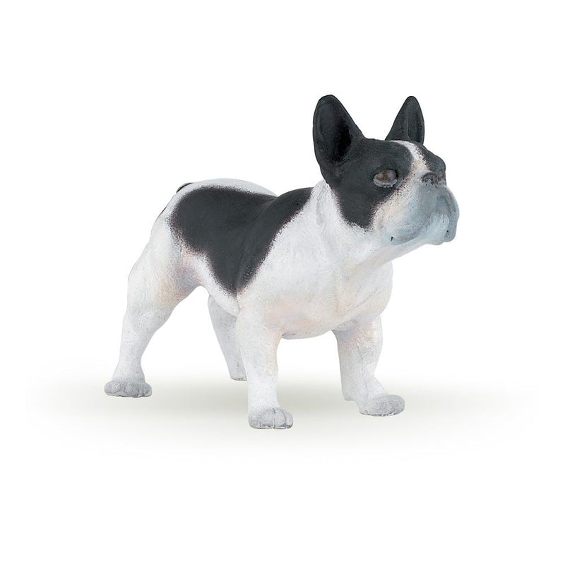 PAPO Dog and Cat Companions Black and White French Bulldog Toy Figure, 3 Years or Above, Black/White