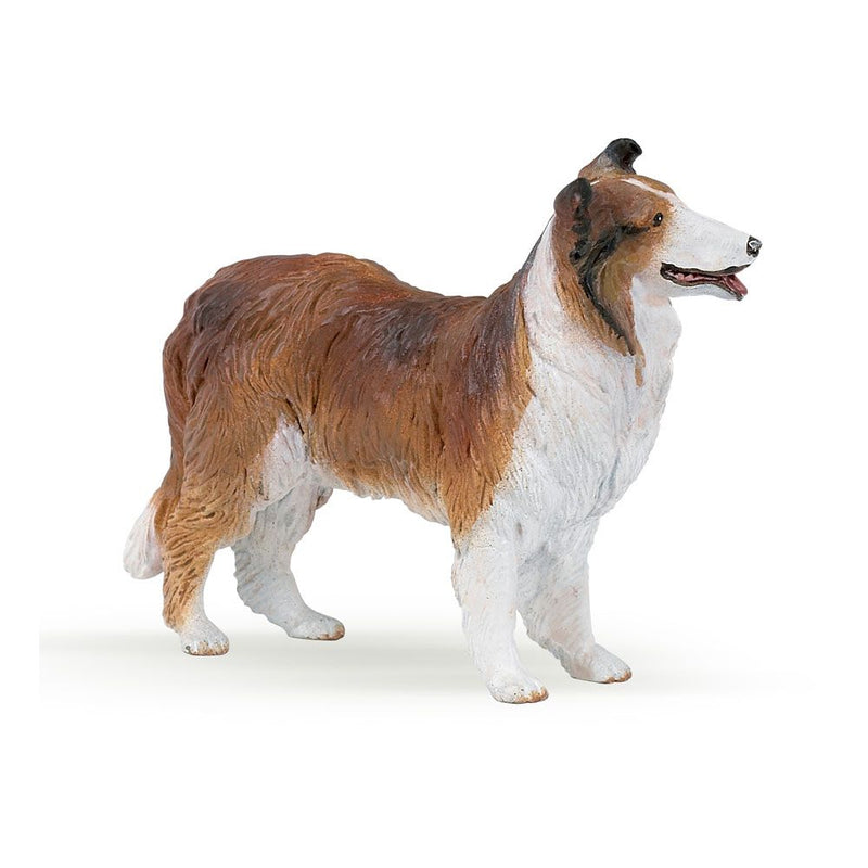 PAPO Dog and Cat Companions Collie Toy Figure, 3 Years or Above, Brown/White