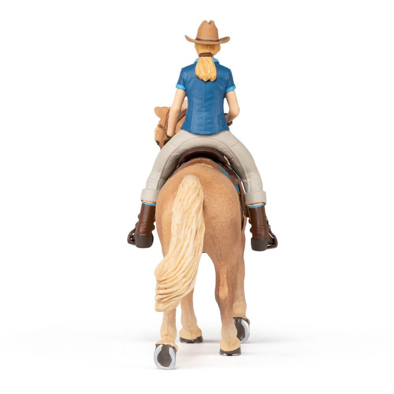 PAPO Horses and Ponies Cowgirl and Her Horse Toy Figure, 3 Years or Above, Multi-colour