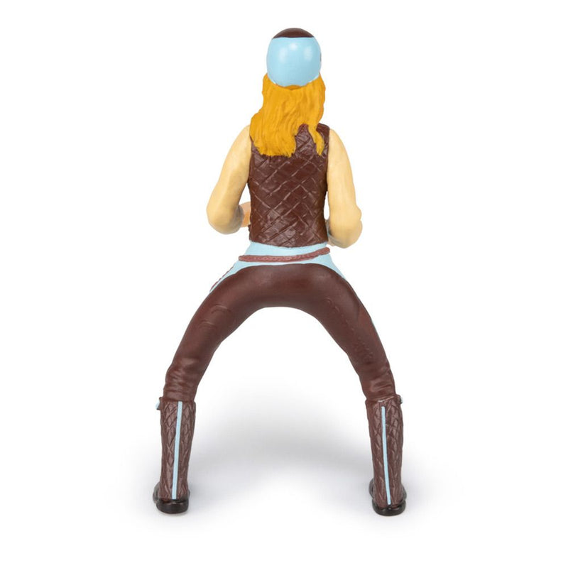 PAPO Horses and Ponies Blue Trendy Rider Toy Figure, 3 Years or Above, Multi-colour