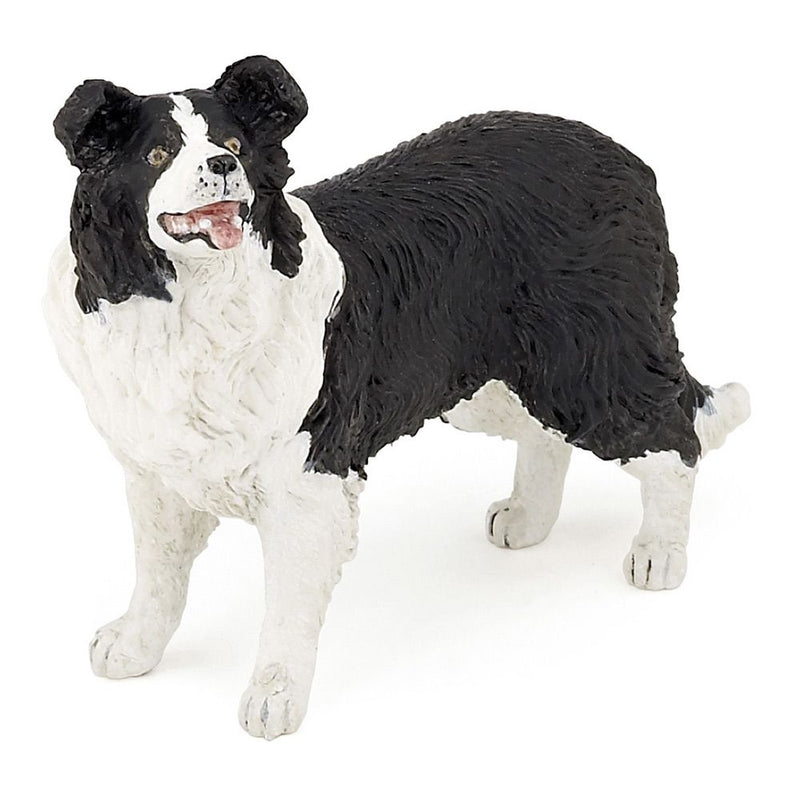 PAPO Dog and Cat Companions Border Collie Toy Figure, 10 Months or Above, Black/White