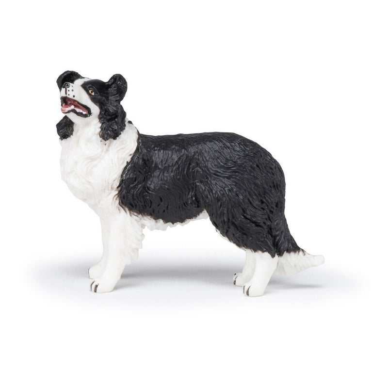 PAPO Dog and Cat Companions Border Collie Toy Figure, 10 Months or Above, Black/White