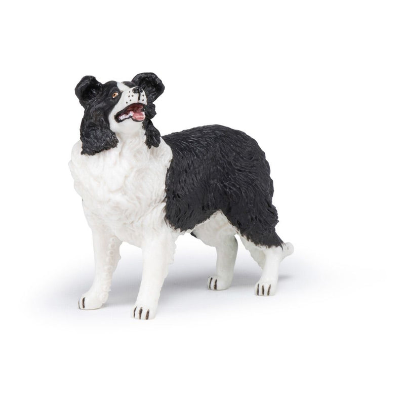 PAPO Dog and Cat Companions Border Collie Toy Figure, 10 Months or Above, Black/White
