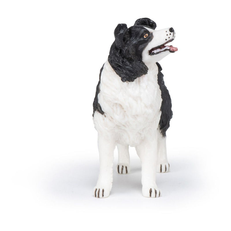 PAPO Dog and Cat Companions Border Collie Toy Figure, 10 Months or Above, Black/White