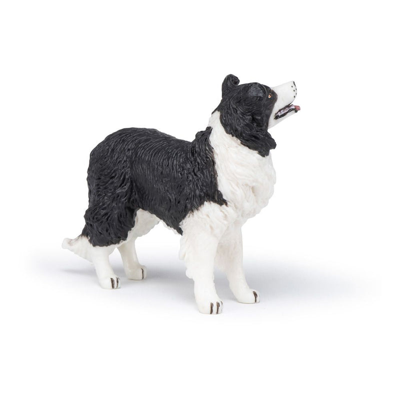 PAPO Dog and Cat Companions Border Collie Toy Figure, 10 Months or Above, Black/White