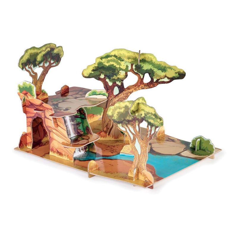 PAPO Wild Animal Kingdom The Savannah Toy Playset, 3 Years or Above, Multi-colour