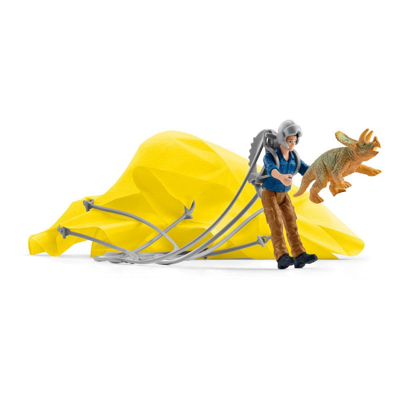 SCHLEICH Dinosaurs Parachute Rescue Toy Playset, 4 to 12 Years, Multi-colour