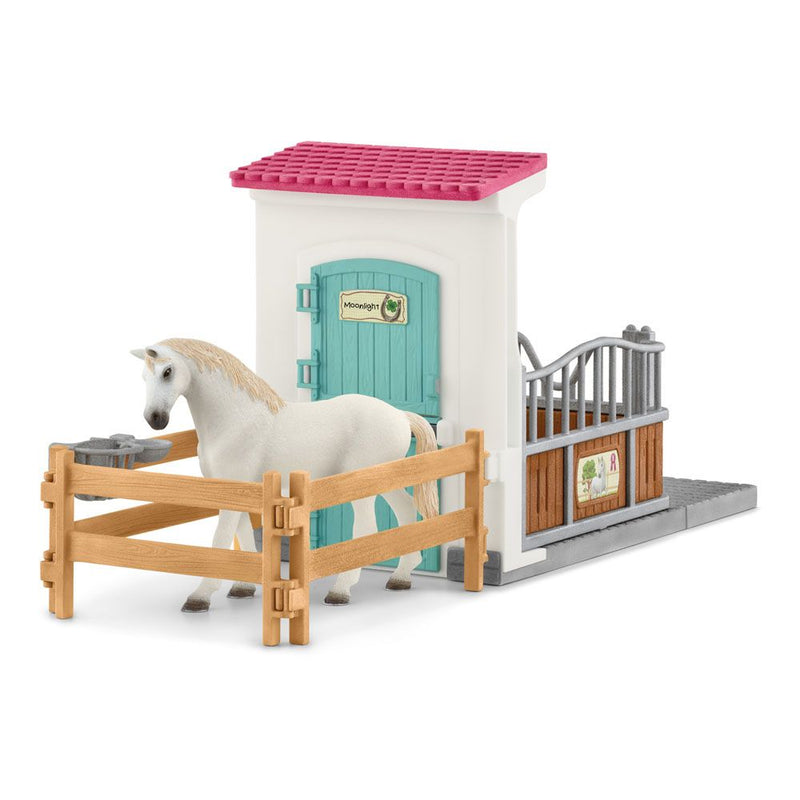 SCHLEICH Horse Club Horse Stall Extension Toy Playset, 5 to 12 Years, Multi-colour