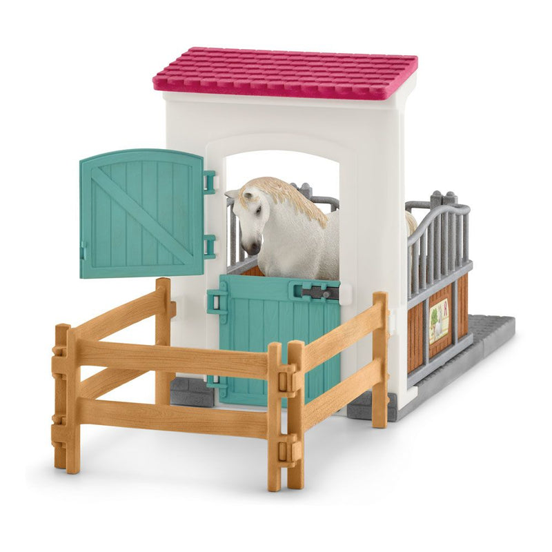 SCHLEICH Horse Club Horse Stall Extension Toy Playset, 5 to 12 Years, Multi-colour