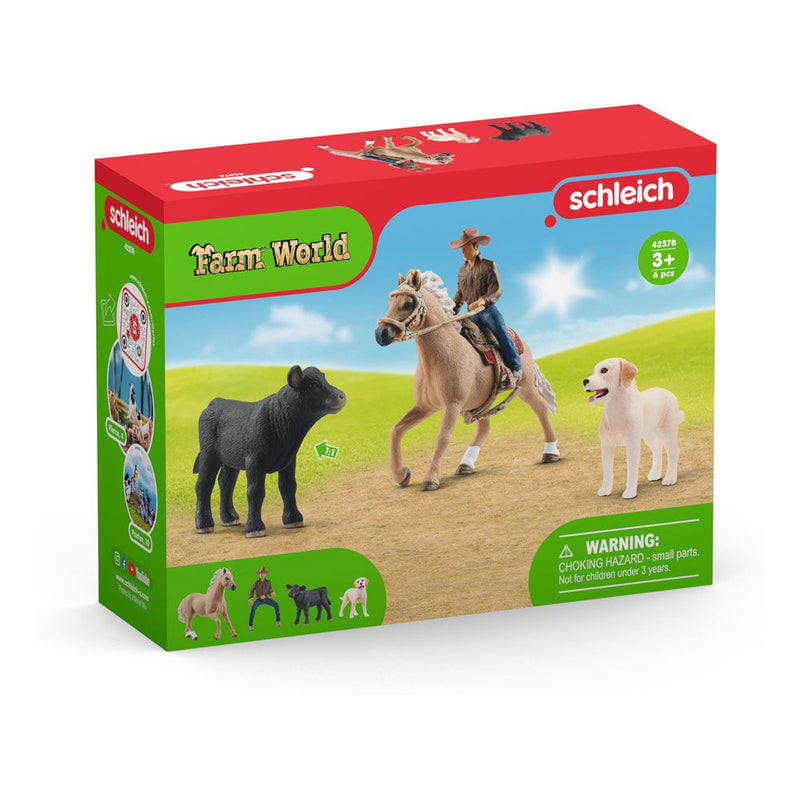 SCHLEICH Farm World Western Riding Adventures Toy Figure Set, 3 to 8 Years, Multi-colour